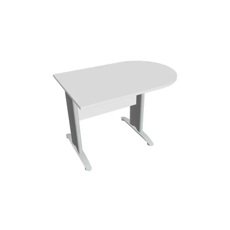 Doplnkový stôl Cross, 120x75,5x80 cm, biela/kov Doplnkový stôl Cross, 120x75,5x80 cm, biela/kov