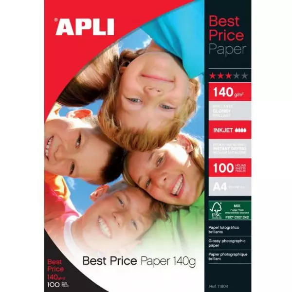 Fotopapier APLI A4 Best Price lesklý 140g 100 hárkov