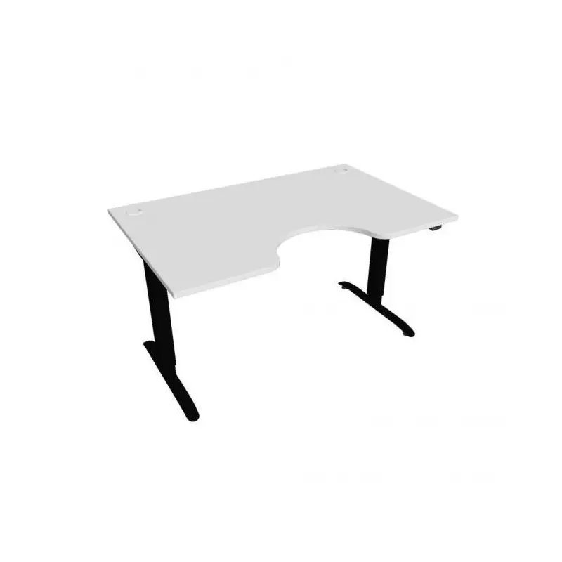 Pracovný stôl Motion Ergo, ZO, 2S, 140x70,5-120,5x90 cm, biela/čierna Pracovný stôl Motion Ergo, ZO, 2S, 140x70,5-120,5x90 cm, biela/čierna