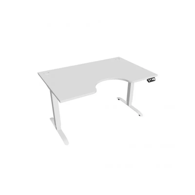 Pracovný stôl Motion Ergo, PO, 2S, 140x70,5-120,5x90 cm, biela/biela Pracovný stôl Motion Ergo, PO, 2S, 140x70,5-120,5x90 cm, biela/biela
