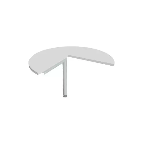 Doplnkový stôl Cross, 100,0x75,5x(60x60) cm, biela/kov