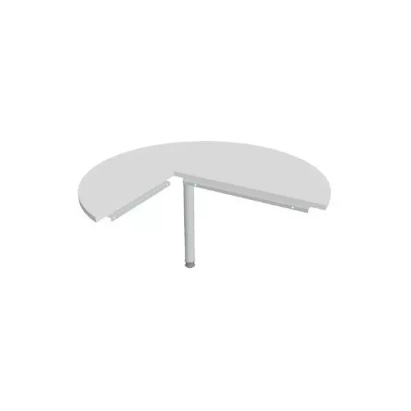 Doplnkový stôl Cross, 120x75,5x(60x80) cm, biela/kov