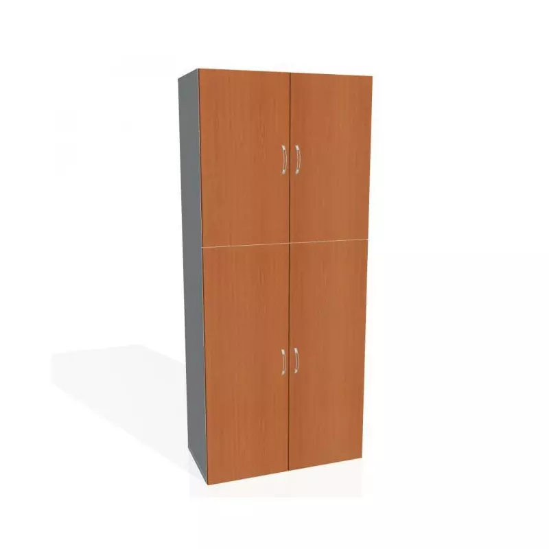 Policová skriňa Drive, 80x185x42 cm, čerešňa/sivá Policová skriňa Drive, 80x185x42 cm, čerešňa/sivá