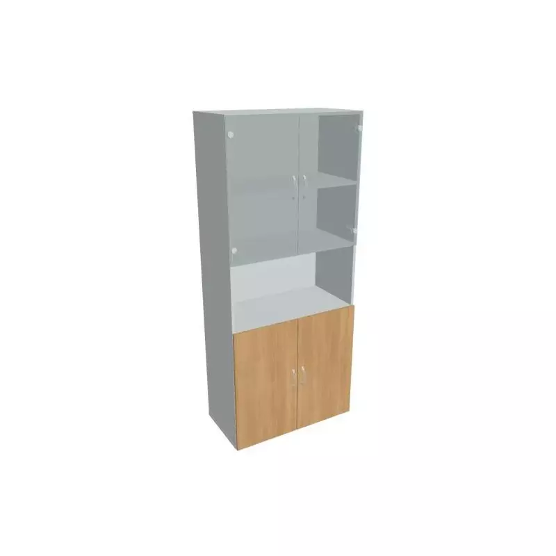 Policová skriňa Drive, 80x185x42 cm, dub/sivá Policová skriňa Drive, 80x185x42 cm, dub/sivá
