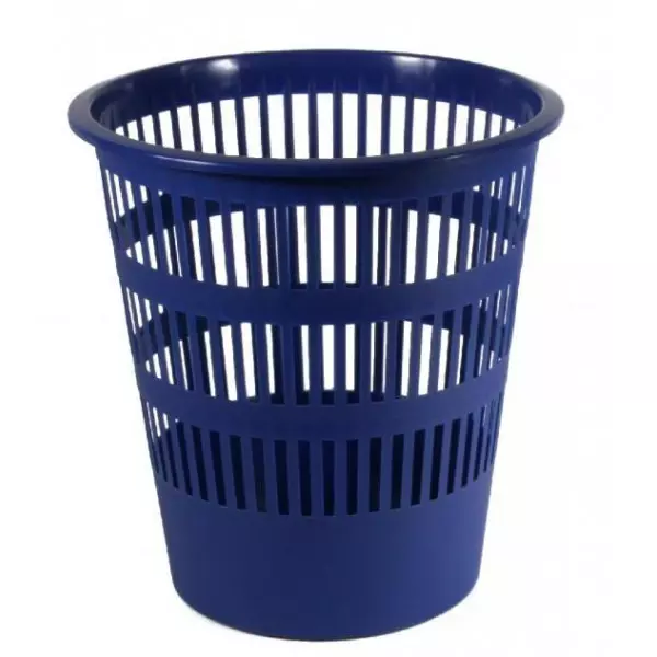 Kôš plastový rebrovaný 12l modrý