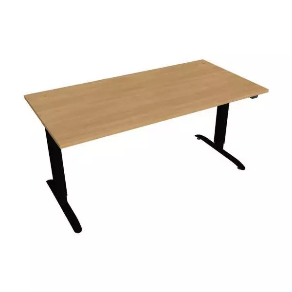 Pracovný stôl Motion, ZO, 2S, 160x70,5-120,5x80 cm, dub/čierna