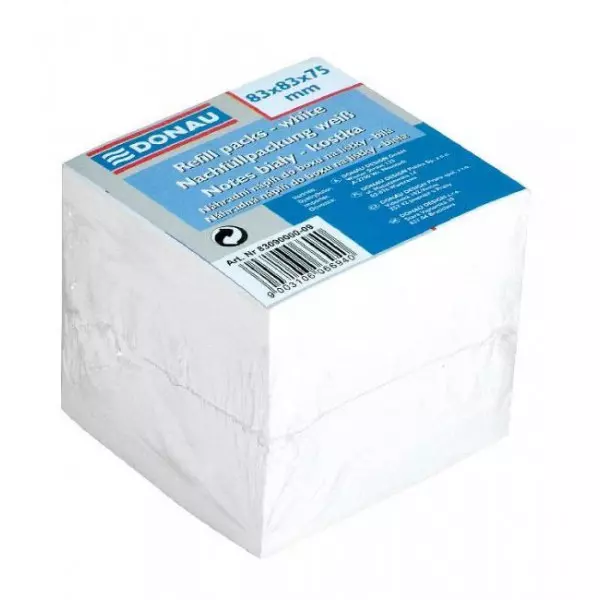 Bloček kocka nelepená 83x83x75 mm biela