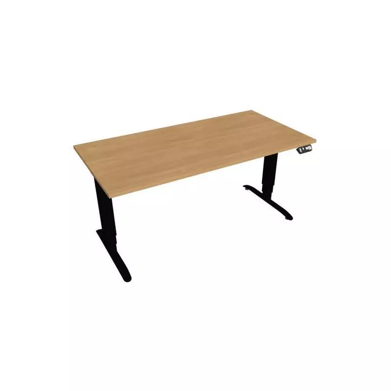 Pracovný stôl Motion, PO, 3S, 160x61-128x80 cm, dub/čierna Pracovný stôl Motion, PO, 3S, 160x61-128x80 cm, dub/čierna