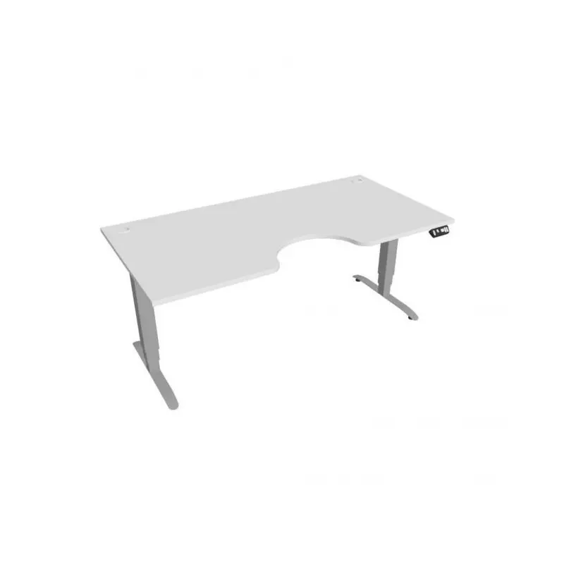 Pracovný stôl Motion Ergo, PO, 3S, 180x61-128x90 cm, biela/sivá Pracovný stôl Motion Ergo, PO, 3S, 180x61-128x90 cm, biela/sivá