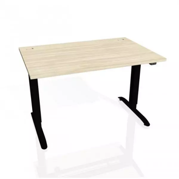 Pracovný stôl Motion, ZO, 2S, 140x70,5-120,5x80 cm, agát/čierna