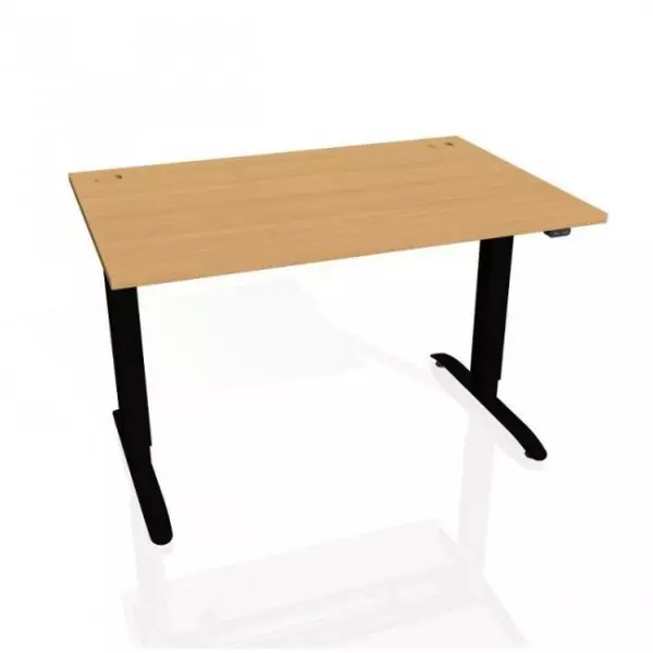Pracovný stôl Motion, ZO, 2S, 140x70,5-120,5x80 cm, buk/čierna
