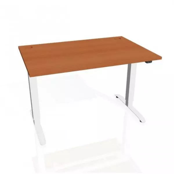 Pracovný stôl Motion, ZO, 2S, 160x70,5-120,5x80 cm, čerešňa/biela