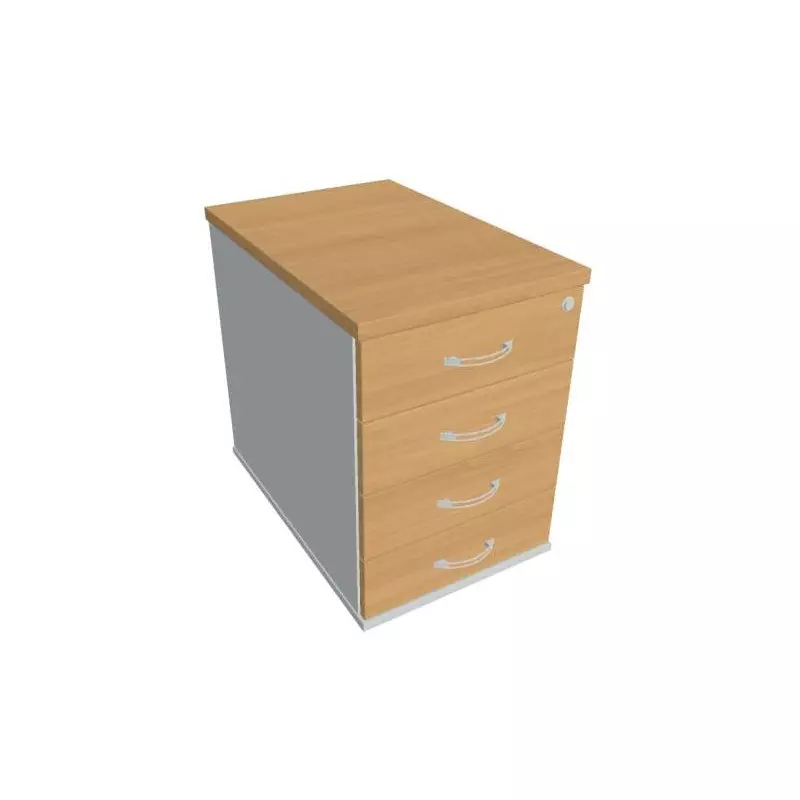 Kontajner Hobis, 40x60x60 cm, buk/sivý Kontajner Hobis, 40x60x60 cm, buk/sivý