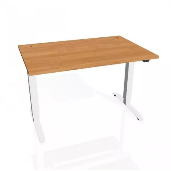 Pracovný stôl Motion, ZO, 3S, 180x61 - 128x80 cm, jelša/biela