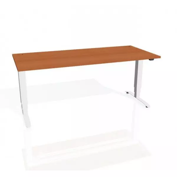 Pracovný stôl Motion, ZO, 3S, 180x61 - 128x80 cm, čerešňa/sivá