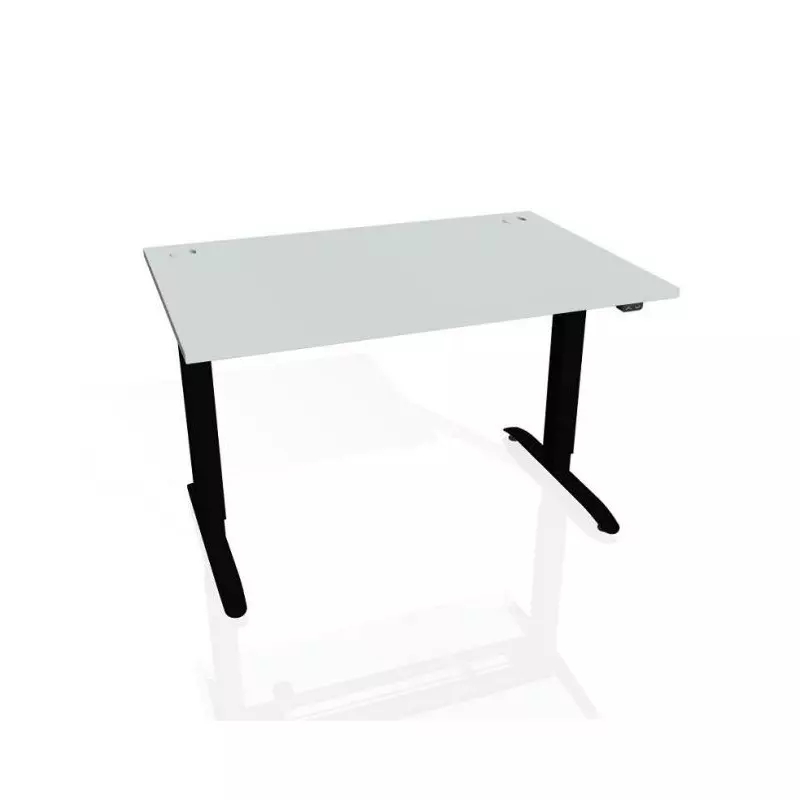 Pracovný stôl Motion, ZO, 3S, 180x61 - 128x80 cm, sivá/čierna Pracovný stôl Motion, ZO, 3S, 180x61 - 128x80 cm, sivá/čierna