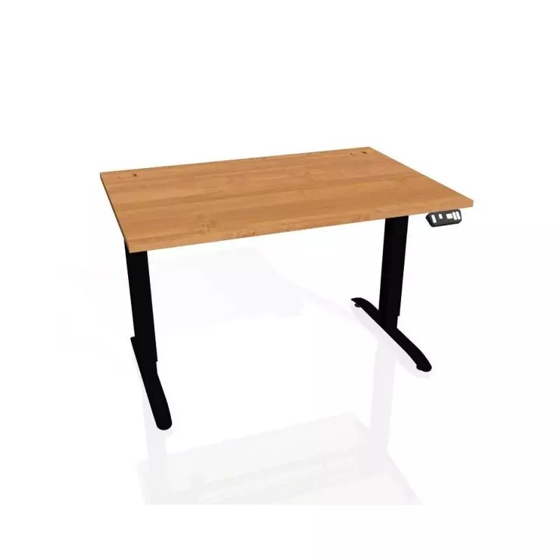Pracovný stôl Motion, PO, 3S, 180x61 - 128x80 cm, jelša/čierna Pracovný stôl Motion, PO, 3S, 180x61 - 128x80 cm, jelša/čierna