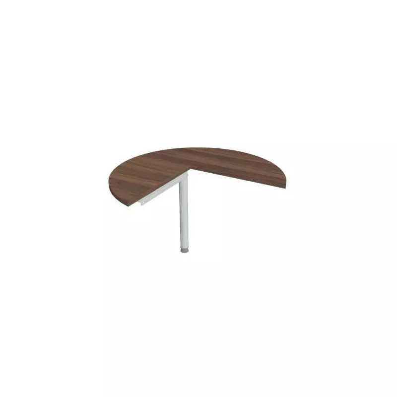 Doplnkový stôl Cross, pravý, 100x75,5x(60x60) cm, orech/kov Doplnkový stôl Cross, pravý, 100x75,5x(60x60) cm, orech/kov