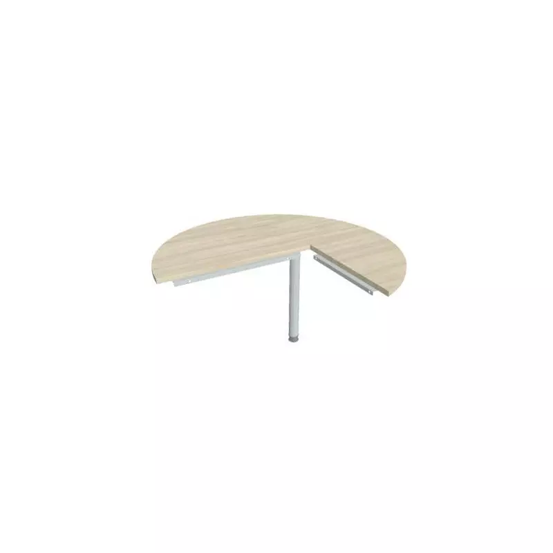Doplnkový stôl Cross, ľavý, 120x75,5x(80x60) cm, agát/kov Doplnkový stôl Cross, ľavý, 120x75,5x(80x60) cm, agát/kov