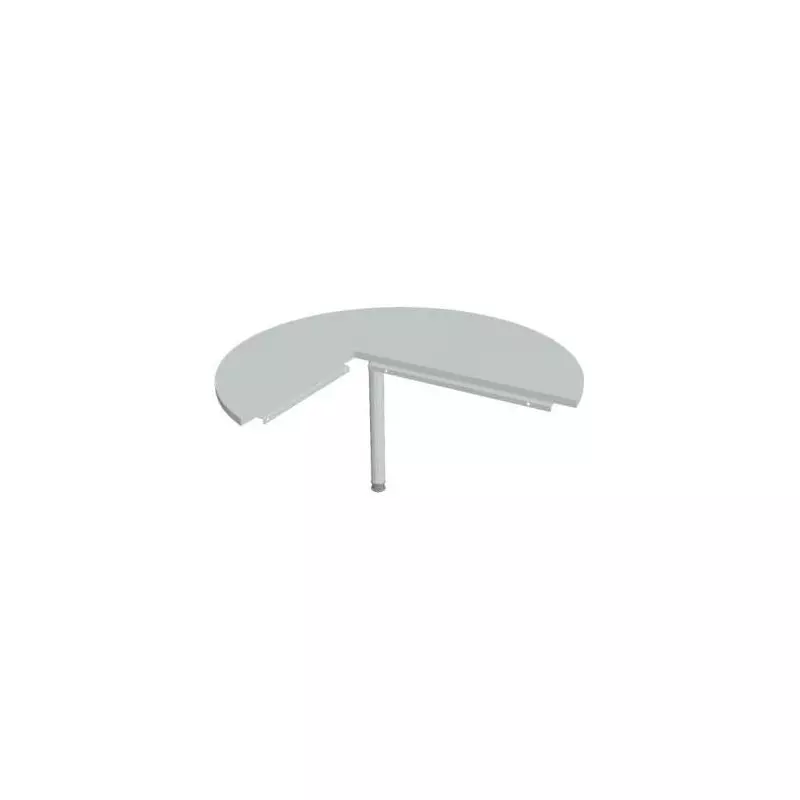 Doplnkový stôl Cross, pravý, 120x75,5x(60x80) cm, sivá/kov Doplnkový stôl Cross, pravý, 120x75,5x(60x80) cm, sivá/kov