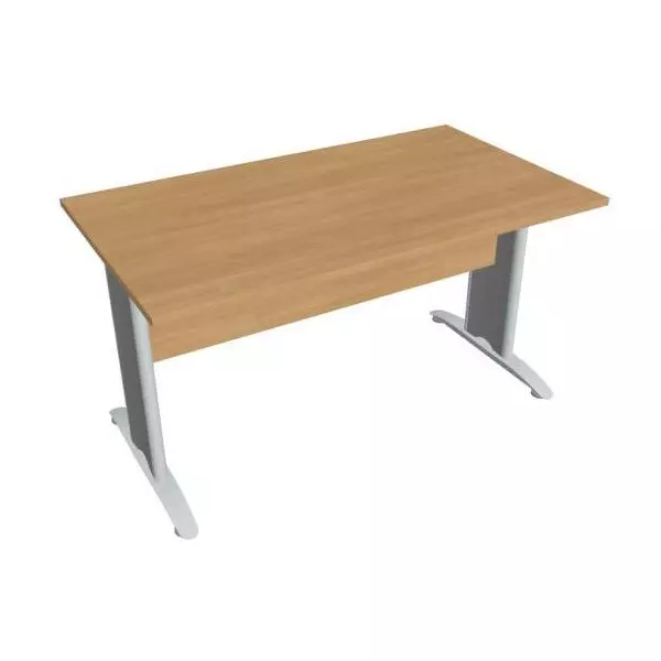 Rokovací stôl Cross, 140x75,5x80 cm, dub/kov