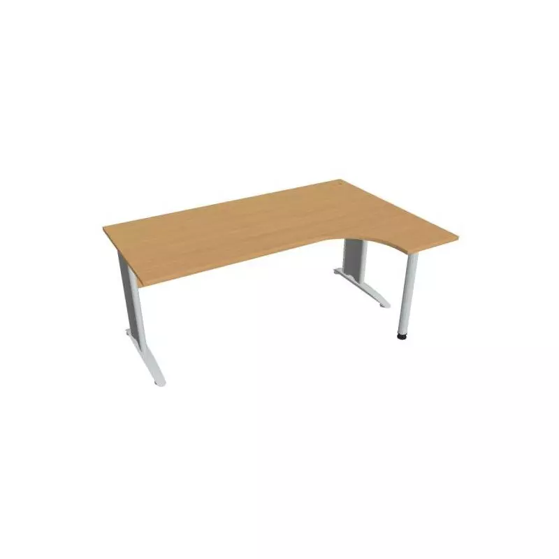 Pracovný stôl Cross, ergo, ľavý, 180x75,5x120 cm, buk/kov Pracovný stôl Cross, ergo, ľavý, 180x75,5x120 cm, buk/kov