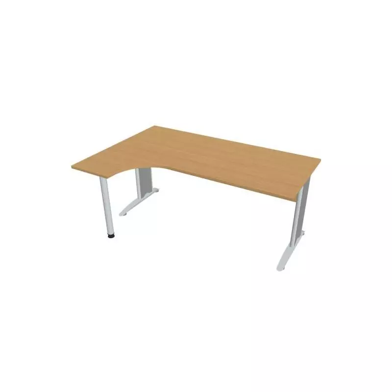 Pracovný stôl Cross, ergo, pravý, 180x75,5x120 cm, buk/kov Pracovný stôl Cross, ergo, pravý, 180x75,5x120 cm, buk/kov