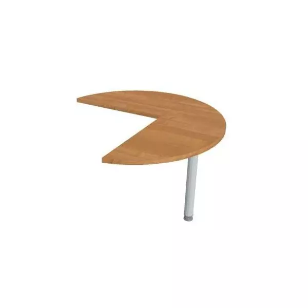 Doplnkový stôl Flex, pravý, 100,0x75,5x(60x60) cm, jelša/kov