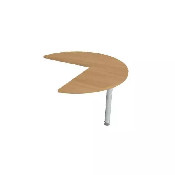 Doplnkový stôl Flex, pravý, 100,0x75,5x(60x60) cm, dub/kov