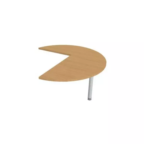 Doplnkový stôl Flex, pravý, 120x75,5x(60x80) cm, buk/kov