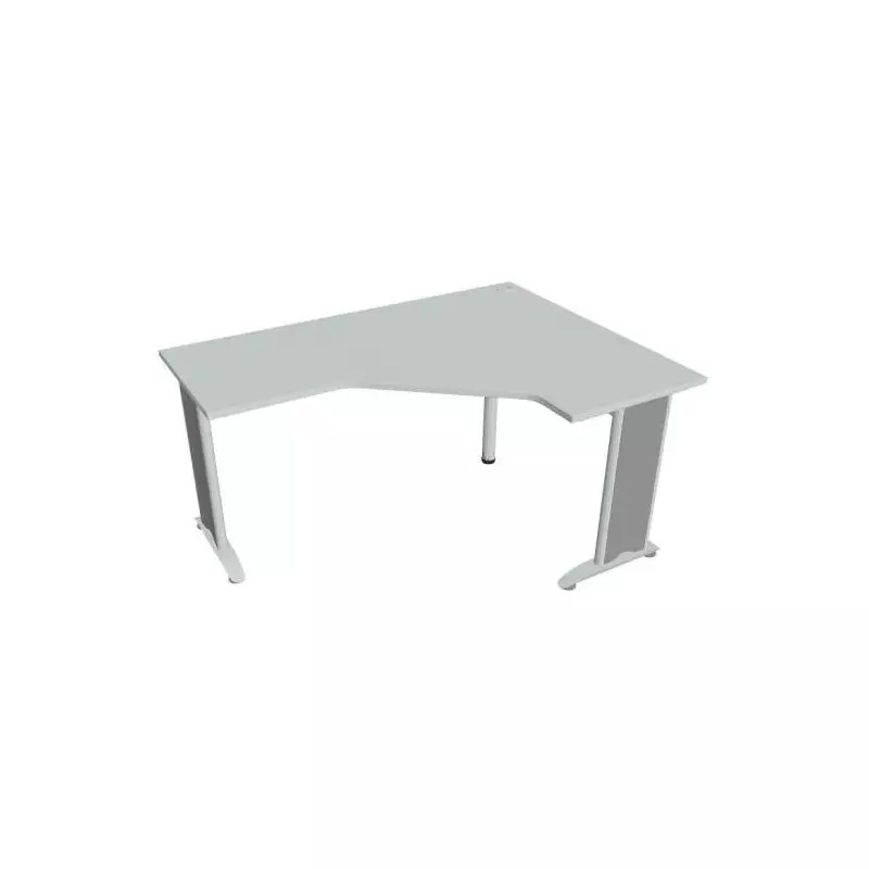 Pracovný stôl Flex, ergo, ľavý, 160x75,5x120 (60x60) cm, sivá/kov Pracovný stôl Flex, ergo, ľavý, 160x75,5x120 (60x60) cm, sivá/kov