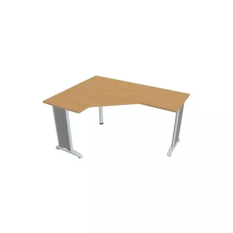Pracovný stôl Flex, ergo, pravý, 160x75,5x120 (60x60) cm, buk/kov Pracovný stôl Flex, ergo, pravý, 160x75,5x120 (60x60) cm, buk/kov