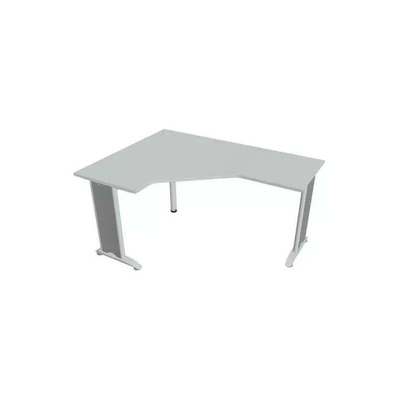 Pracovný stôl Flex, ergo, pravý, 160x75,5x120 (60x60) cm, sivá/kov Pracovný stôl Flex, ergo, pravý, 160x75,5x120 (60x60) cm, sivá/kov