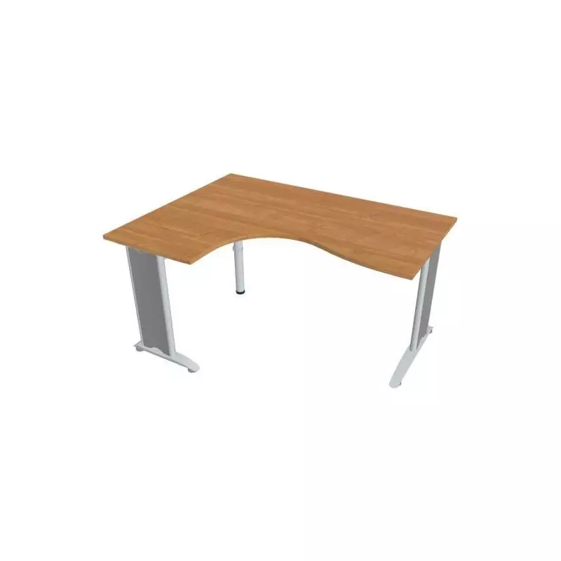 Pracovný stôl Flex, ergo, pravý, 160x75,5x120 (60x80) cm, jelša/kov Pracovný stôl Flex, ergo, pravý, 160x75,5x120 (60x80) cm, jelša/kov