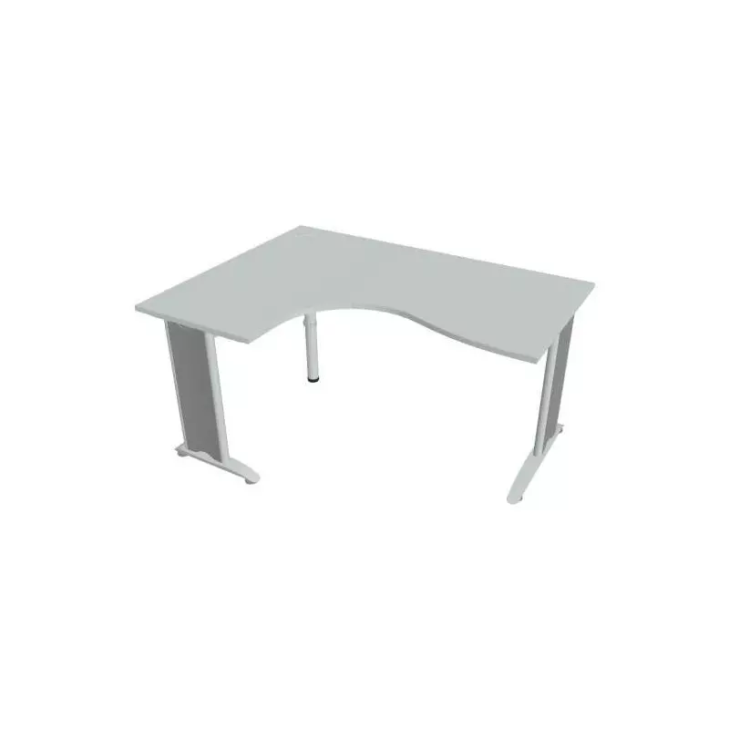 Pracovný stôl Flex, ergo, pravý, 160x75,5x120 (60x80) cm, sivá/kov Pracovný stôl Flex, ergo, pravý, 160x75,5x120 (60x80) cm, sivá/kov