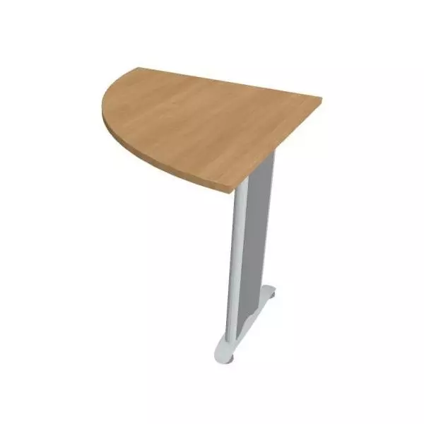 Doplnkový stôl Flex, ľavý, 80x75,5x80 cm, dub/kov