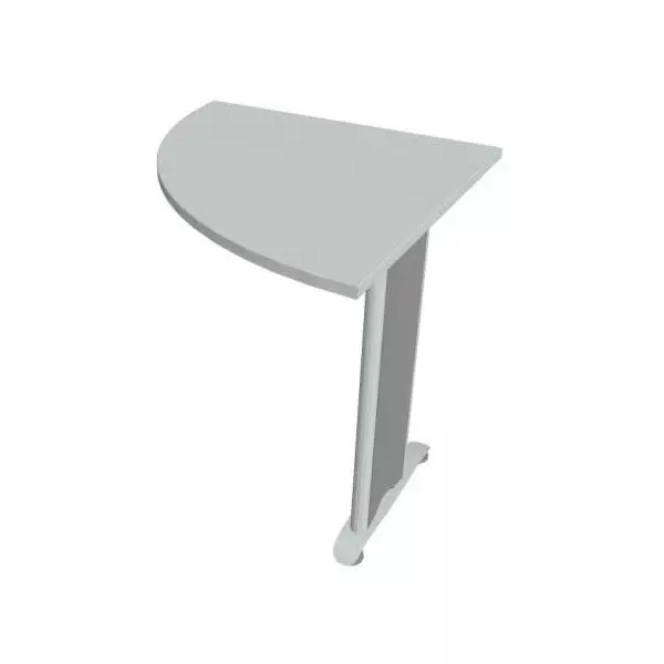 Doplnkový stôl Flex, ľavý, 80x75,5x80 cm, sivá/kov
