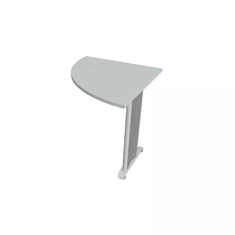 Doplnkový stôl Flex, ľavý, 80x75,5x80 cm, sivá/kov Doplnkový stôl Flex, ľavý, 80x75,5x80 cm, sivá/kov