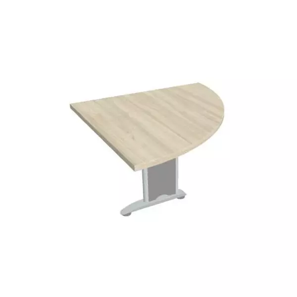 Doplnkový stôl Flex, pravý, 80x75,5x80 cm, agát/kov