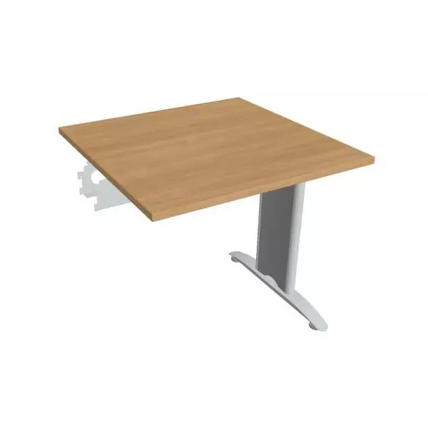 Rokovací stôl Flex, 80x75,5x80 cm, dub/kov