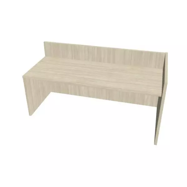 Recepčný pult ASSIST 200 pravý, 207 x 80 (100) x 74 (100) cm, agát