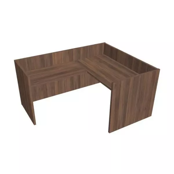 Recepčný pult ASSIST 160 rohový ľavý, 167 x 204 x 74 (100) cm, orech