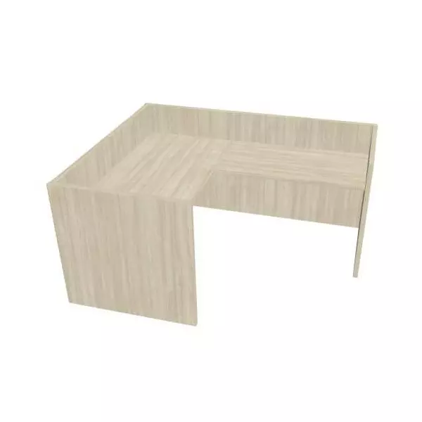 Recepčný pult ASSIST 160 rohový pravý, 167 x 204 x 74 (100) cm, agát