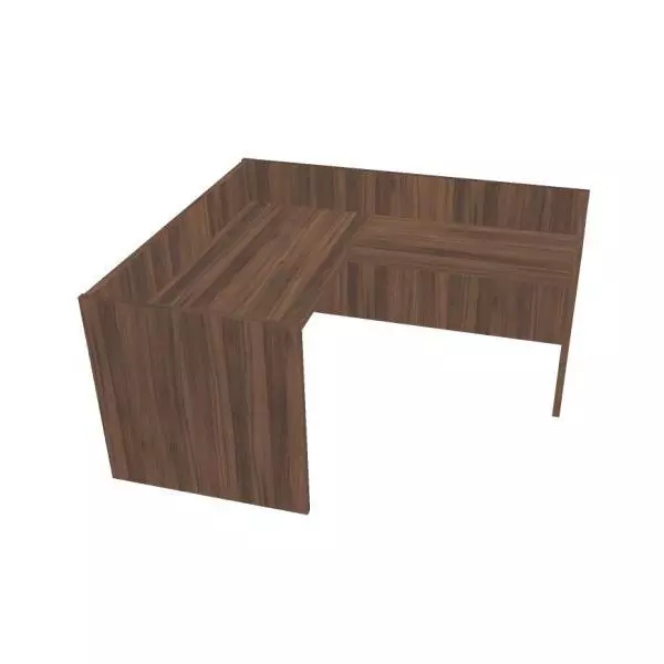Recepčný pult ASSIST 180 rohový pravý, 187 x 204 x 74 (100) cm, orech