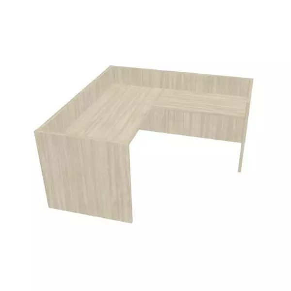 Recepčný pult ASSIST 200 rohový pravý, 207 x 204 x 74 (100) cm, agát