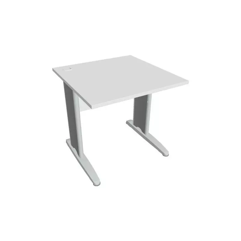 Pracovný stôl Cross, 80x75,5x80 cm, biely/kov Pracovný stôl Cross, 80x75,5x80 cm, biely/kov