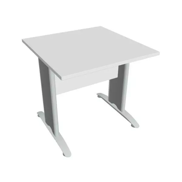 Rokovací stôl Cross, 80x75,5x80 cm, biely/kov