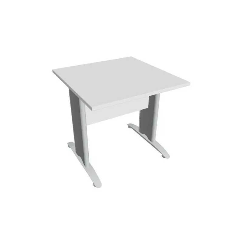Rokovací stôl Cross, 80x75,5x80 cm, biely/kov Rokovací stôl Cross, 80x75,5x80 cm, biely/kov