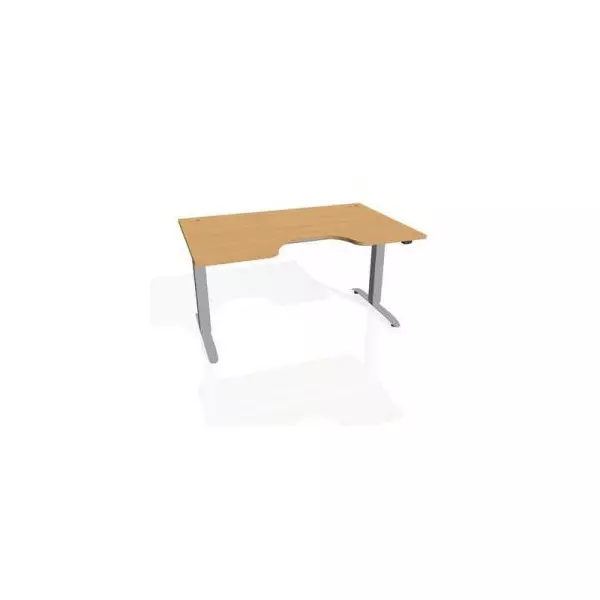Pracovný stôl Motion Ergo, ZO, 2S, 120x70,5-120,5x90 cm, buk/sivá