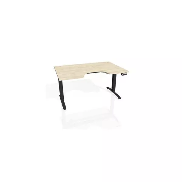Pracovný stôl Motion Ergo, PO, 2S, 120x70,5-120,5x90 cm, agát/čierna